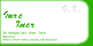 imre kner business card